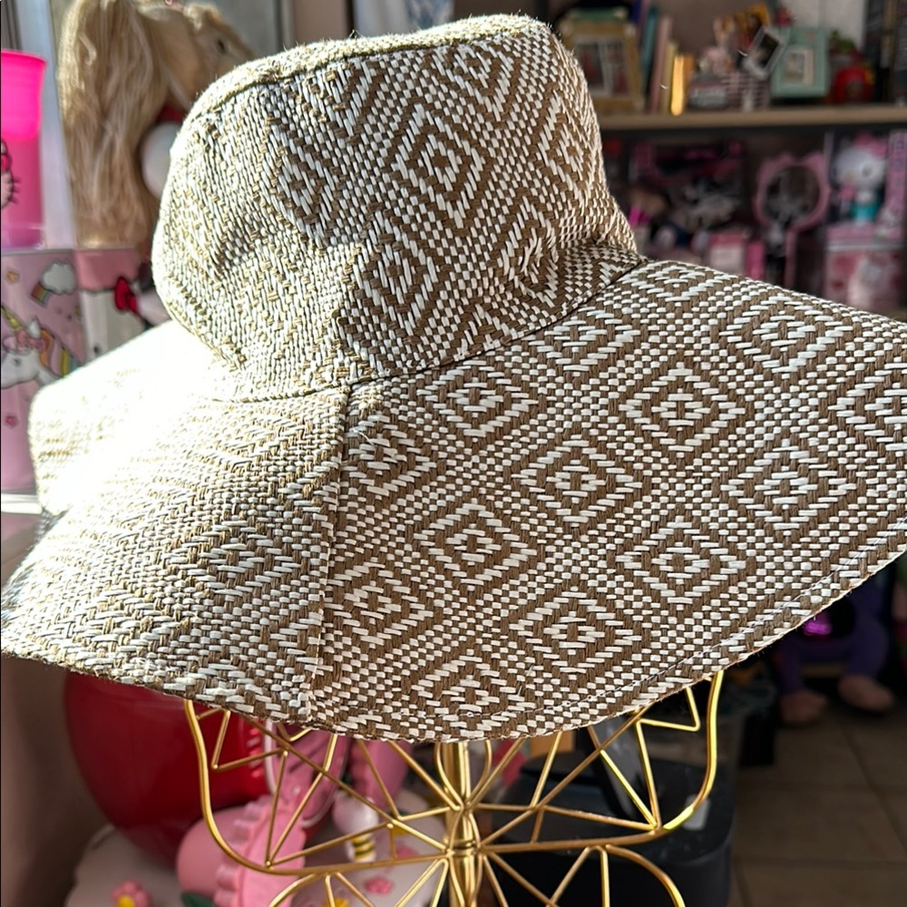 Stylish Brown Patterned Sun Hat - image 1